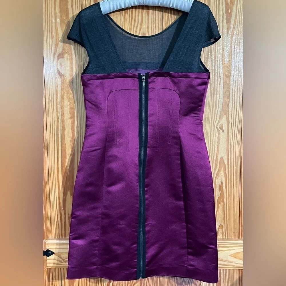 Tory Burch 100% Silk Purple Corset Fitted Pencil Dress NWOT